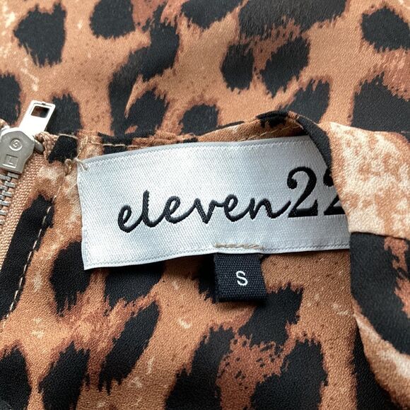 Eleven 22 leopard print high neck blouse-Small - Picture 4 of 7